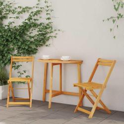 Ensemble bistrot 3 pcs Huile Naturelle Bois d'Acacia Massif