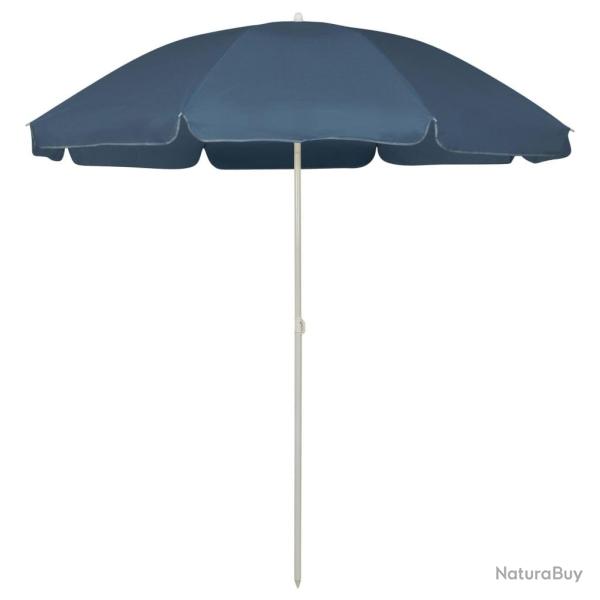 Parasol de plage bleu 240 cm
