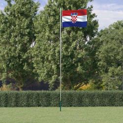 Drapeau de la Croatie et m&acirc;t 6,08 m Aluminium
