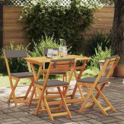Ensemble bistrot 5 pcs Huile Naturelle Bois d'Acacia Massif