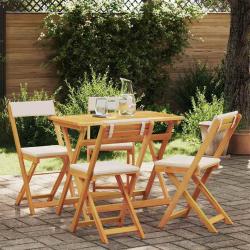 Ensemble bistrot 5 pcs Huile Naturelle Bois d'Acacia Massif