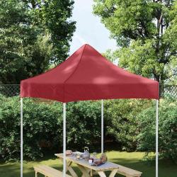 Toit de tente de r&eacute;ception 2x2 m Bordeaux 270 g/m&sup2;