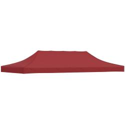 Toit de tente de r&eacute;ception 6x3 m Bordeaux 270 g/m&sup2;