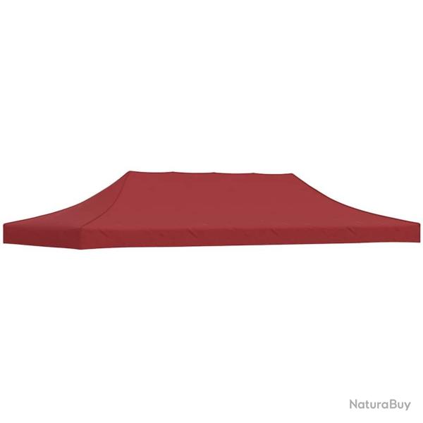 Toit de tente de r�ception 6x3 m Bordeaux 270 g/m�