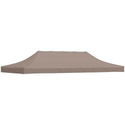 Toit de tente de r&eacute;ception 6x3 m Taupe 270 g/m&sup2;