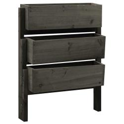 Jardini&egrave;re pliable de jardin Gris 60x14x75 cm Bois de sapin