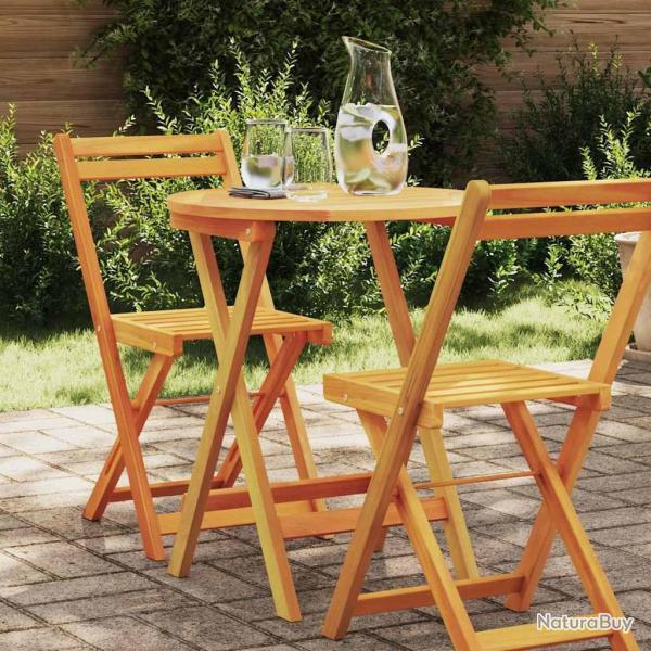 Table de Jardin Naturel 60 x 60 x 72 cm Bois d'Acacia Massif