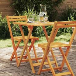 Table de Jardin Naturel 60 x 60 x 72 cm Bois d'Acacia Massif