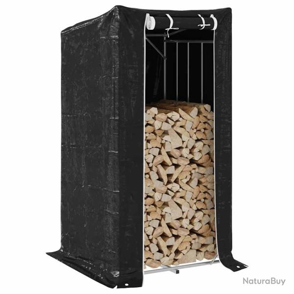 Portant de bois de chauffage et housse de pluie acier galvanis�
