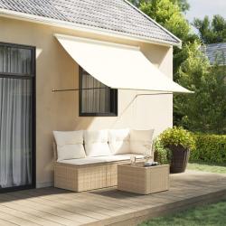 Auvent r&eacute;tractable cr&egrave;me 200x150 m tissu et acier