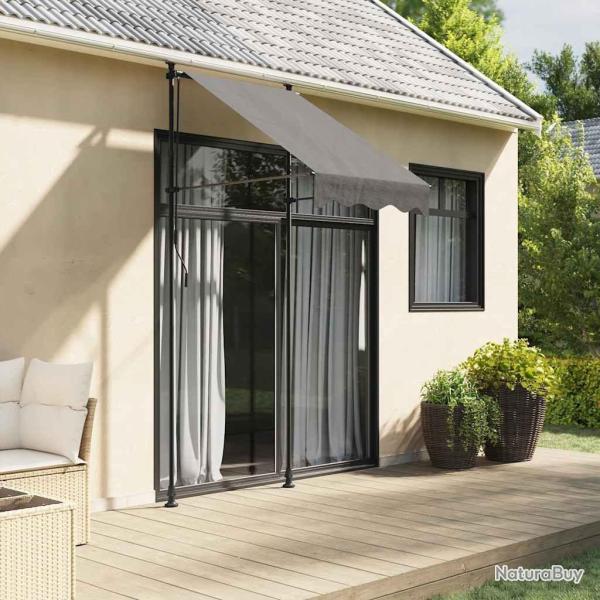 Auvent r�tractable anthracite 100x150 m tissu et acier