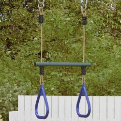 Barre de trap&egrave;ze et anneaux de gymnastique d'enfants acier