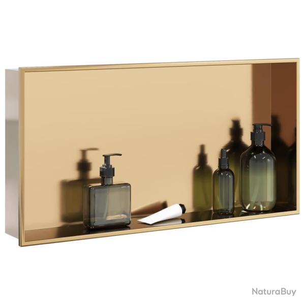 Niche de douche dor� bross� 62x32x9 cm acier inoxydable