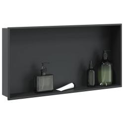 Niche de douche noir mat 62x32x9 cm acier inoxydable