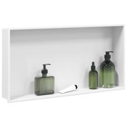 Niche de douche blanc mat 62x32x9 cm acier inoxydable