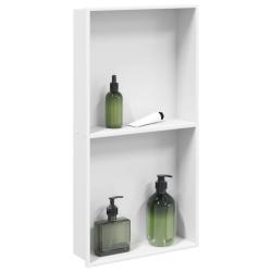Niche de douche blanc mat 32x62x9 cm acier inoxydable