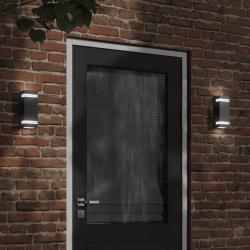 Applique murale d'ext&eacute;rieur noir acier inoxydable
