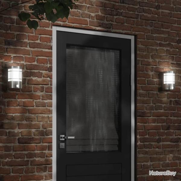 Appliques murales d'ext�rieur et capteurs 2pcs acier inoxydable