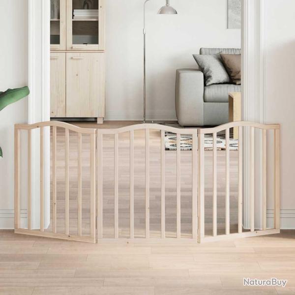 Barri�re pour chien pliable 3 panneaux 150 cm bois de peuplier