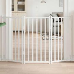 Barri&egrave;re pour chien pliable 3 panneaux 150 cm bois sapin massif