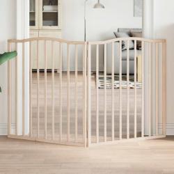 Barri&egrave;re pour chien pliable 2 panneaux 160 cm bois de peuplier