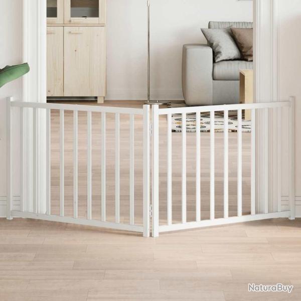 Barri�re pour chien pliable 2 panneaux 160 cm bois sapin massif