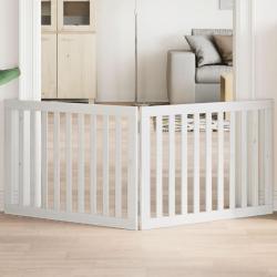 Barri&egrave;re pour chien pliable 2 panneaux 160 cm bois de peuplier