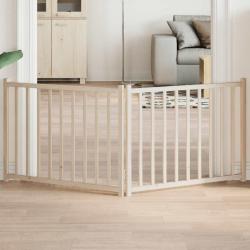 Barri&egrave;re pour chien pliable 2 panneaux 160 cm bois sapin massif
