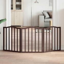Barri&egrave;re pour chien pliable 3 panneaux 150 cm bois de peuplier