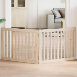 Barri&egrave;re pour chien pliable &agrave; 2 panneaux 160 cm Bois de peuplier