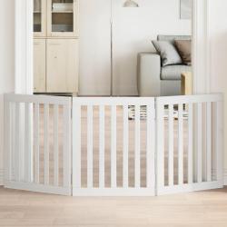 Barri&egrave;re pour chien pliable 3 panneaux 150 cm bois de peuplier