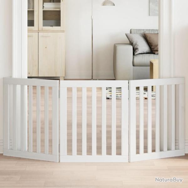 Barri�re pour chien pliable 3 panneaux 150 cm bois de peuplier