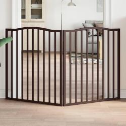 Barri&egrave;re pour chien pliable 2 panneaux 160 cm bois de peuplier