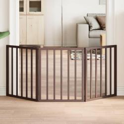 Barri&egrave;re pour chien pliable 3 panneaux 150 cm bois de peuplier