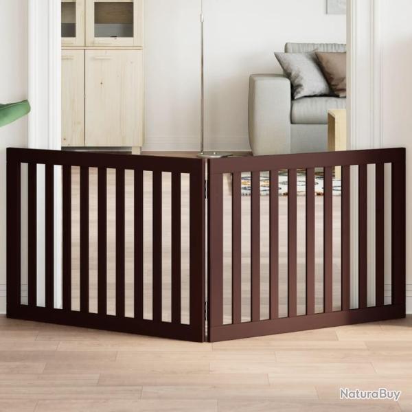 Barri�re pour chien pliable 2 panneaux 160 cm bois de peuplier