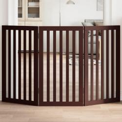 Barri&egrave;re pour chien pliable 3 panneaux 150 cm bois de peuplier