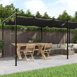 Pergola avec toit r&eacute;tractable anthracite 589x292x230 cm