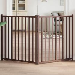 Barri&egrave;re pour chien pliable 2 panneaux 160 cm bois sapin massif