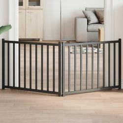 Barri&egrave;re pour chien pliable 2 panneaux 160 cm bois sapin massif