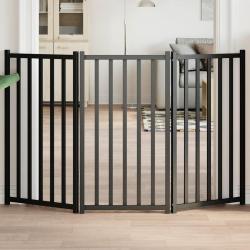 Barri&egrave;re pour chien pliable 3 panneaux 150 cm bois sapin massif