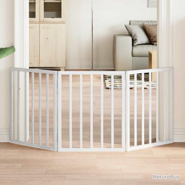 Barri�re pour chien pliable 3 panneaux 150 cm bois de peuplier