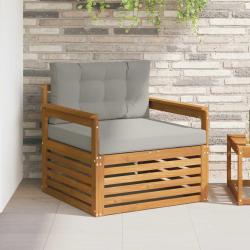 Canap&eacute; d'ext&eacute;rieur Bois d'acacia massif et polyester