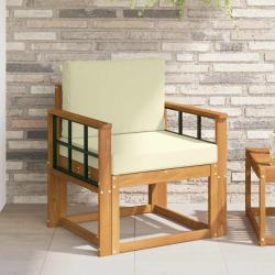 Canap&eacute; d'ext&eacute;rieur Bois d'acacia massif et polyester Naturel