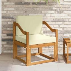 Canap&eacute; d'ext&eacute;rieur Bois d'acacia massif et polyester Naturel
