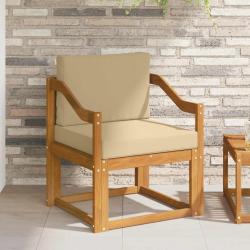 Canap&eacute; d'ext&eacute;rieur Bois d'acacia massif et polyester Naturel