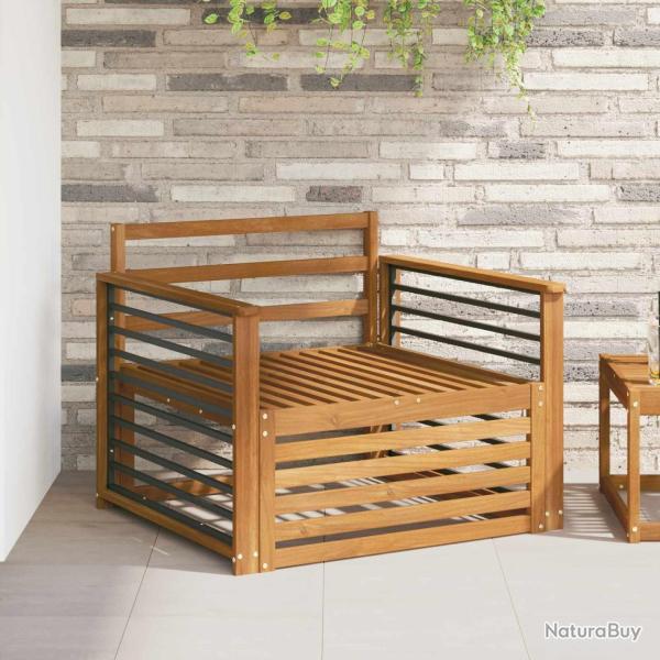 2 Pi�ce Canap� avec Accoudoirs Bois d'Acacia Massif Naturel