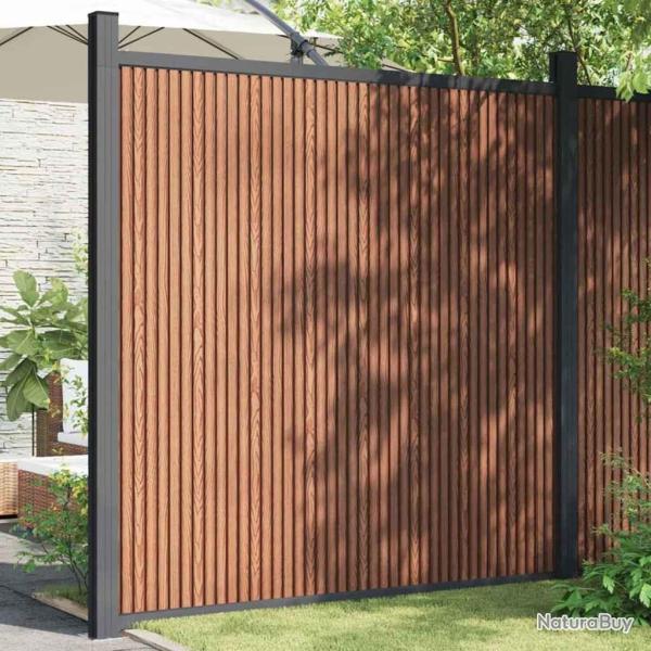 Panneau de cl�ture marron 173x186 cm WPC