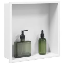 Niche de douche blanc mat 32x32x9 cm acier inoxydable