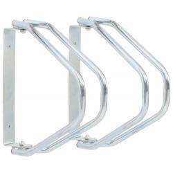 Support de bicyclette mural 2 pcs acier galvanis&eacute;