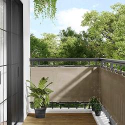 &Eacute;cran de balcon taupe 75x800 cm 100% polyester oxford